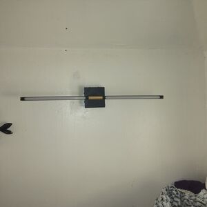 Sleek Black and Gold Wall Light